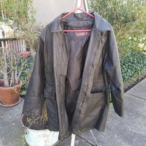 Vintage Men's Phase 2 Black Leather Jacket XL XXL ? RN #20849 Snap Pockets